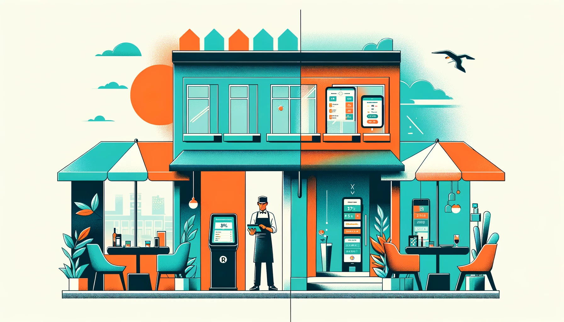 Deliveroo reports that 57% of restaurants have adopted digital technologies.